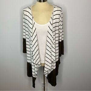 Flamingo Urban Green Striped Cardigan